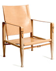 CHAIR - KK47000 SAFARI CHAIR IN ASH AND HARNESS LEATHER
