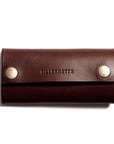 Leather key pouch: KARL (dark brown)