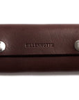 Leather key pouch: KARL (dark brown)