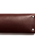 Leather key pouch: KARL (dark brown)
