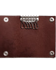 Leather key pouch: KARL (dark brown)