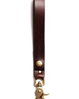 Leather keyring: CARLO medium (dark brown)