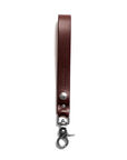 Leather keyring: CARLO medium (dark brown)