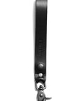 Leather keyring: CARLO - medium (black)