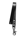 Leather keyring: CARLO - medium (black)
