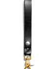Leather keyring: CARLO - medium (black)