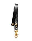 Leather keyring: CARLO - medium (black)