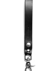 Leather keyring: CARLO - medium (black)