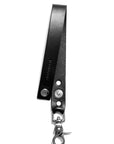 Leather keyring: CARLO - medium (black)
