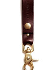 Leather keyring: CARLO small (dark brown)