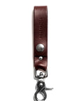 Leather keyring: CARLO small (dark brown)