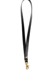 Leather keyring: CARLO long (black)