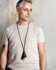 Leather key lanyard: CHRISSY (dark brown)