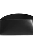 Leather basket: FOLD - large (black)