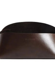 Leather basket: FOLD - large (dark brown)