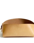 Leather basket: FOLD - medium (natural)