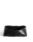 Leather basket: FOLD - mini (black)