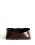 Leather basket: FOLD - mini (dark brown)