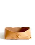 Leather basket: FOLD - mini (natural)