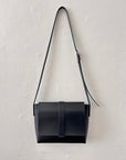Leather shoulder bag: MARIE (black)