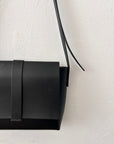 Leather shoulder bag: MARIE (black)