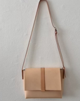 Leather shoulder bag: MARIE (natural)