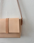 Leather shoulder bag: MARIE (natural)