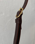 Leather shoulder bag: MARIE (dark brown)