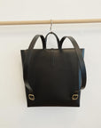 Leather backpack : KATHRINE (black)