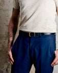 Leather belt: LAURITS (black)