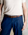 Leather belt: LAURITS (dark brown)