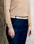 Leather belt: TRINE (natural)