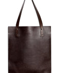 Leather tote: HEBERT (dark brown)