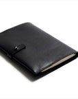 LEATHER A5 NOTEBOOK COVER: NOTE (BLACK)