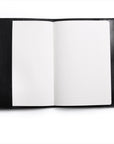 LEATHER A5 NOTEBOOK COVER: NOTE (BLACK)