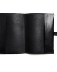 LEATHER A5 NOTEBOOK COVER: NOTE (BLACK)