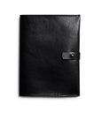 LEATHER A5 NOTEBOOK COVER: NOTE (BLACK)