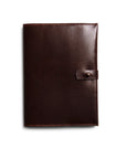 LEATHER A5 NOTEBOOK COVER: NOTE (DARK BROWN)