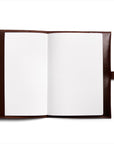 LEATHER A5 NOTEBOOK COVER: NOTE (DARK BROWN)