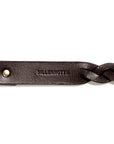 Plaited leather belt: HELLE (dark brown)