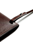 Leather clutch & shoulder bag: RIGMOR MINI (dark brown)