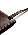 Leather clutch & shoulder bag: RIGMOR MINI (dark brown)