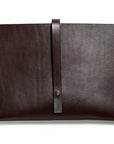 Leather computer sleeve: SIXTEN (dark brown)