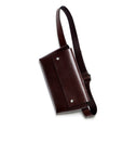 Leather bumbag: PETRINE (dark brown)