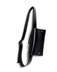 Leather bumbag: RIGMOR DOUBLE (black)