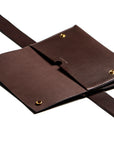 Leather bumbag: RIGMOR DOUBLE (dark brown)