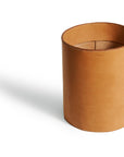 Leather paper basket: PLACE (natural)