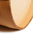 Leather paper basket: PLACE (natural)