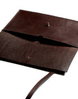 Leather shoulder bag: RIGMOR MEGA (dark brown)