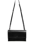 Leather shoulder bag: RIGMOR MEGA (black)